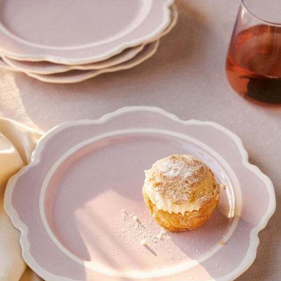 Anthropologie LYLA STONEWARE SIDE PLATES, SET OF 4 Style 87057675 LAVENDER - Picture 1 of 4